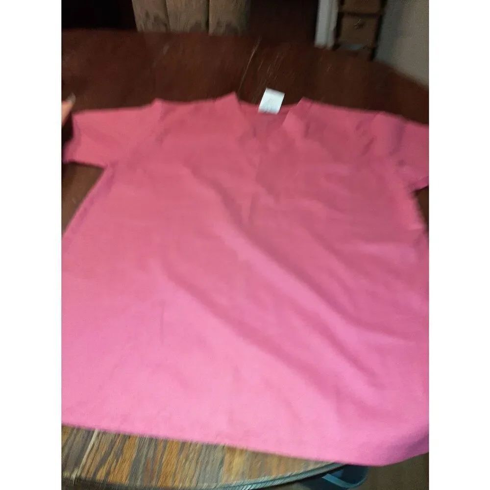 Medium Butter Soft Scrub Top Shirt by UA Pink Geran Short Sleeve V-Neck